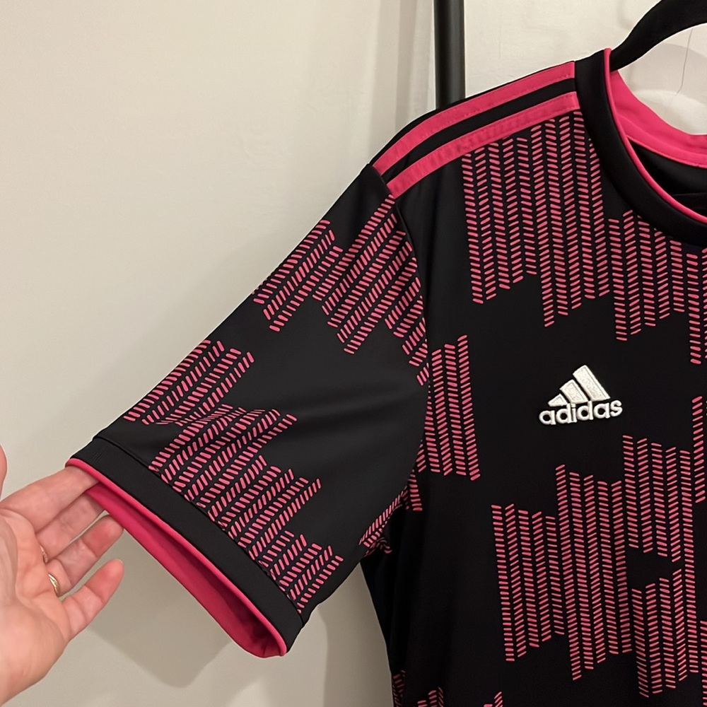 Adidas Mexico 2021/22 Home Jersey Black Real Magenta - Picture 6 of 8